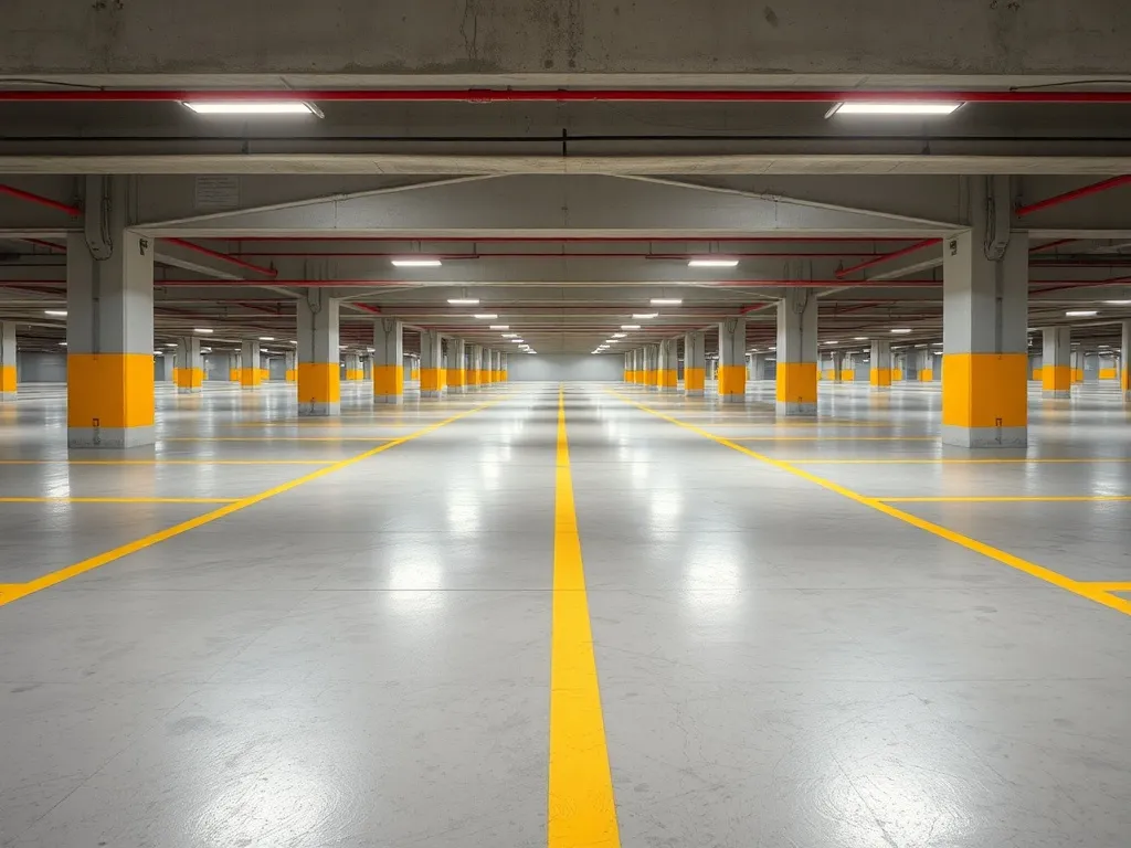 Underground carpark, empty of cars